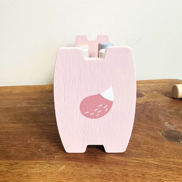 PolarB Pink Fox Wooden Hammer & Peg Toy - Picture 4 of 6